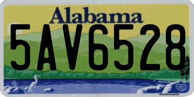 AL license plate 5AV6528