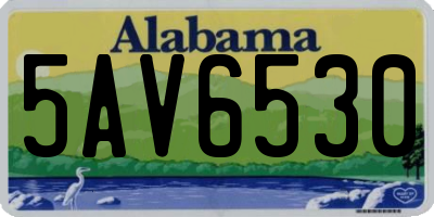 AL license plate 5AV6530