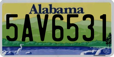AL license plate 5AV6531