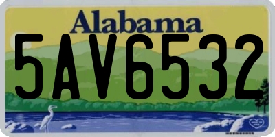 AL license plate 5AV6532