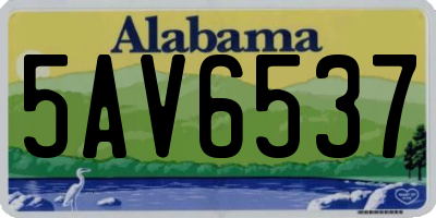 AL license plate 5AV6537
