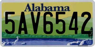 AL license plate 5AV6542