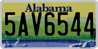 AL license plate 5AV6544