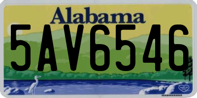 AL license plate 5AV6546