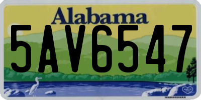 AL license plate 5AV6547