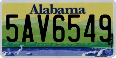 AL license plate 5AV6549