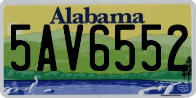 AL license plate 5AV6552