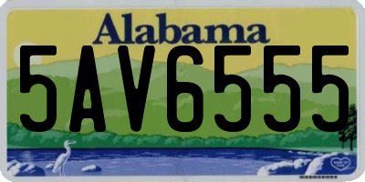 AL license plate 5AV6555