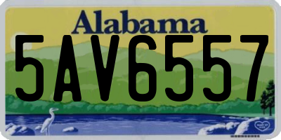 AL license plate 5AV6557