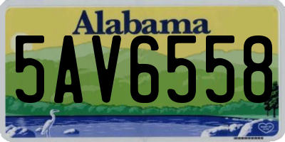 AL license plate 5AV6558