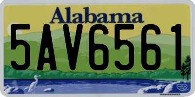 AL license plate 5AV6561