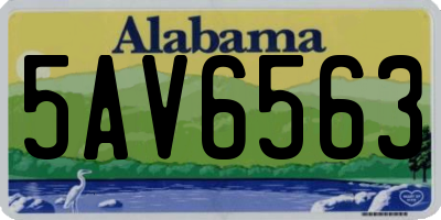 AL license plate 5AV6563