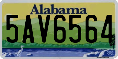 AL license plate 5AV6564