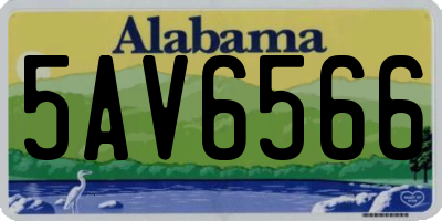 AL license plate 5AV6566