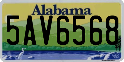AL license plate 5AV6568