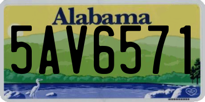 AL license plate 5AV6571