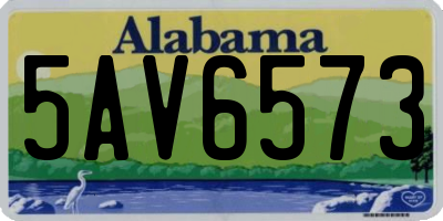 AL license plate 5AV6573