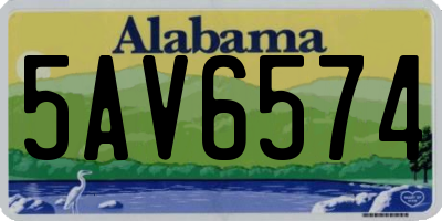 AL license plate 5AV6574