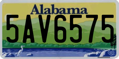 AL license plate 5AV6575