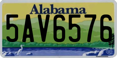 AL license plate 5AV6576
