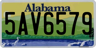 AL license plate 5AV6579