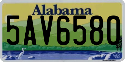 AL license plate 5AV6580