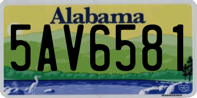 AL license plate 5AV6581