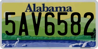 AL license plate 5AV6582