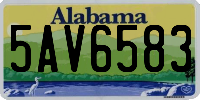 AL license plate 5AV6583