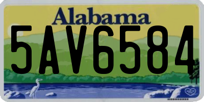 AL license plate 5AV6584
