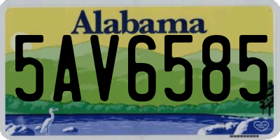 AL license plate 5AV6585