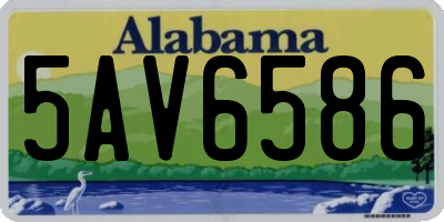 AL license plate 5AV6586