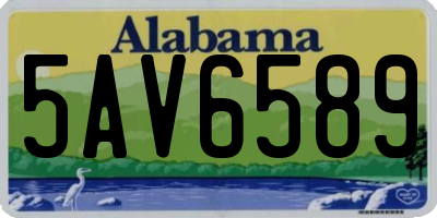 AL license plate 5AV6589