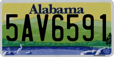 AL license plate 5AV6591