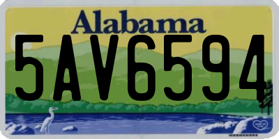 AL license plate 5AV6594