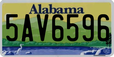 AL license plate 5AV6596