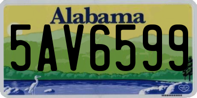 AL license plate 5AV6599