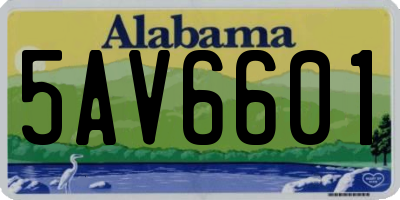 AL license plate 5AV6601