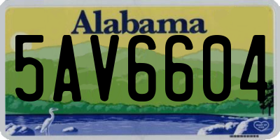AL license plate 5AV6604