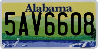 AL license plate 5AV6608