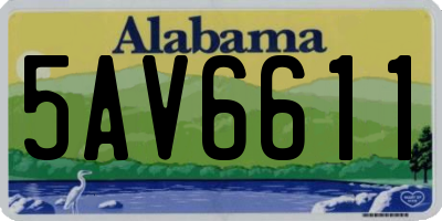 AL license plate 5AV6611