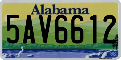 AL license plate 5AV6612