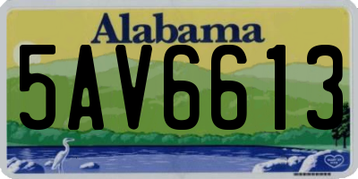 AL license plate 5AV6613