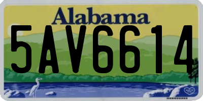 AL license plate 5AV6614
