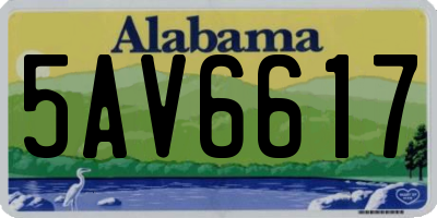 AL license plate 5AV6617