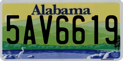 AL license plate 5AV6619