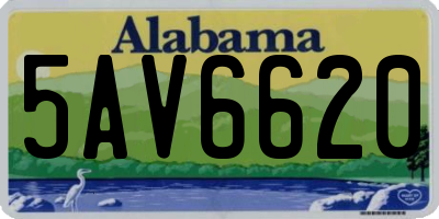 AL license plate 5AV6620