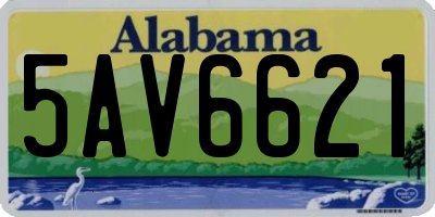AL license plate 5AV6621
