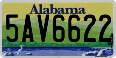 AL license plate 5AV6622