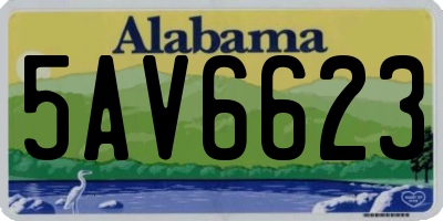 AL license plate 5AV6623